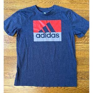 Adidas Boys' Blue Logo Shirt Size 10-12